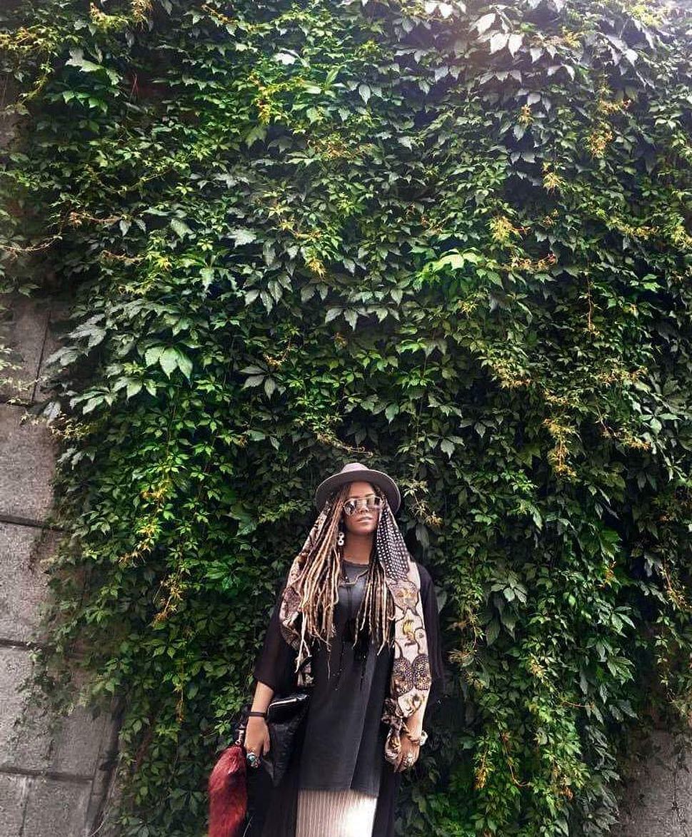 Customer wearing Sumo Vintage